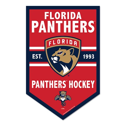 WinCraft Florida Panthers 11" x 17" Chevron Wood Sign