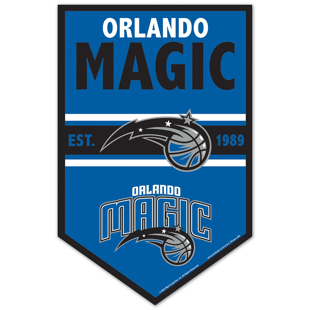 WinCraft Orlando Magic 11" x 17" Chevron Wood Sign