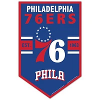 WinCraft Philadelphia 76ers 11" x 17" Chevron Wood Sign
