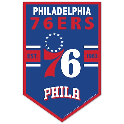 WinCraft Philadelphia 76ers 11" x 17" Chevron Wood Sign