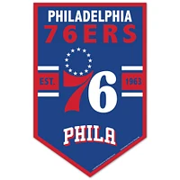 WinCraft Philadelphia 76ers 11" x 17" Chevron Wood Sign