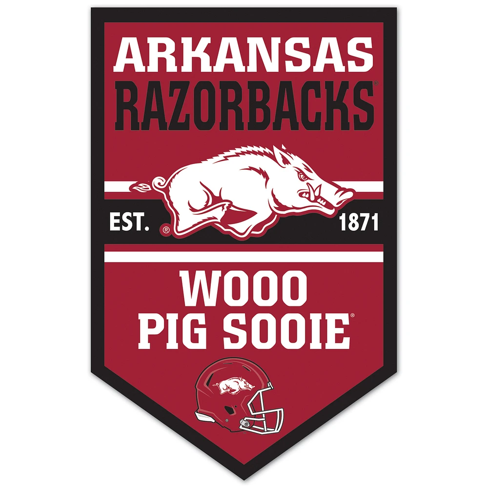 WinCraft Arkansas Razorbacks 11" x 17" Chevron Wood Sign