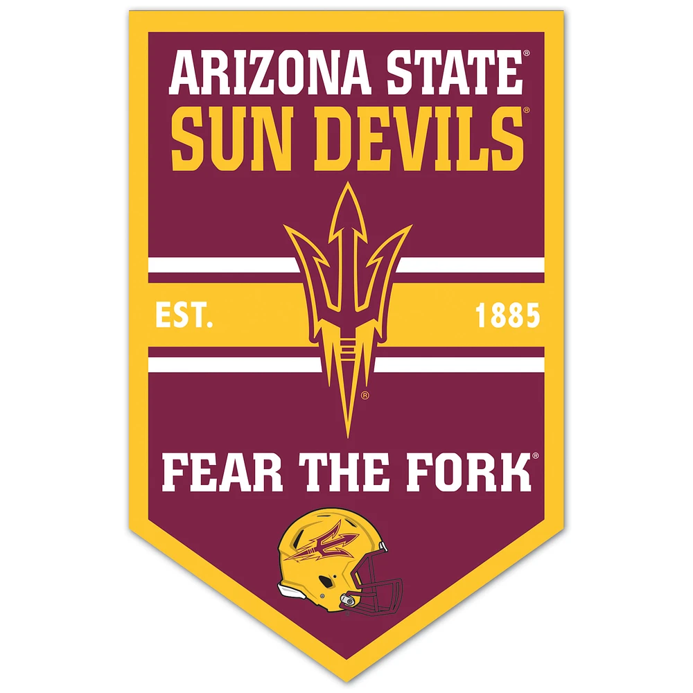 WinCraft Arizona State Sun Devils 11" x 17" Chevron Wood Sign