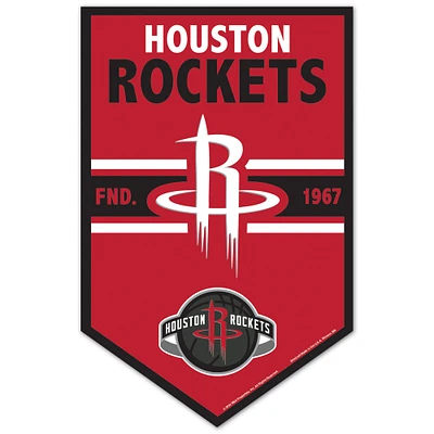 WinCraft Houston Rockets 11" x 17" Chevron Wood Sign