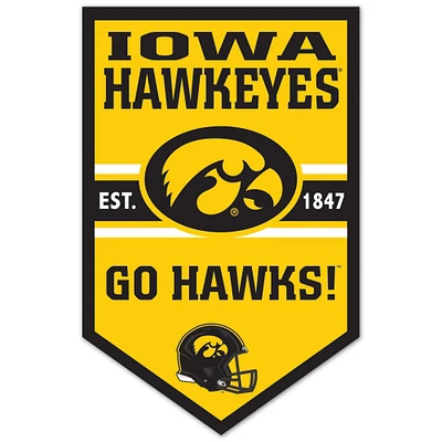 WinCraft Iowa Hawkeyes 11" x 17" Chevron Wood Sign