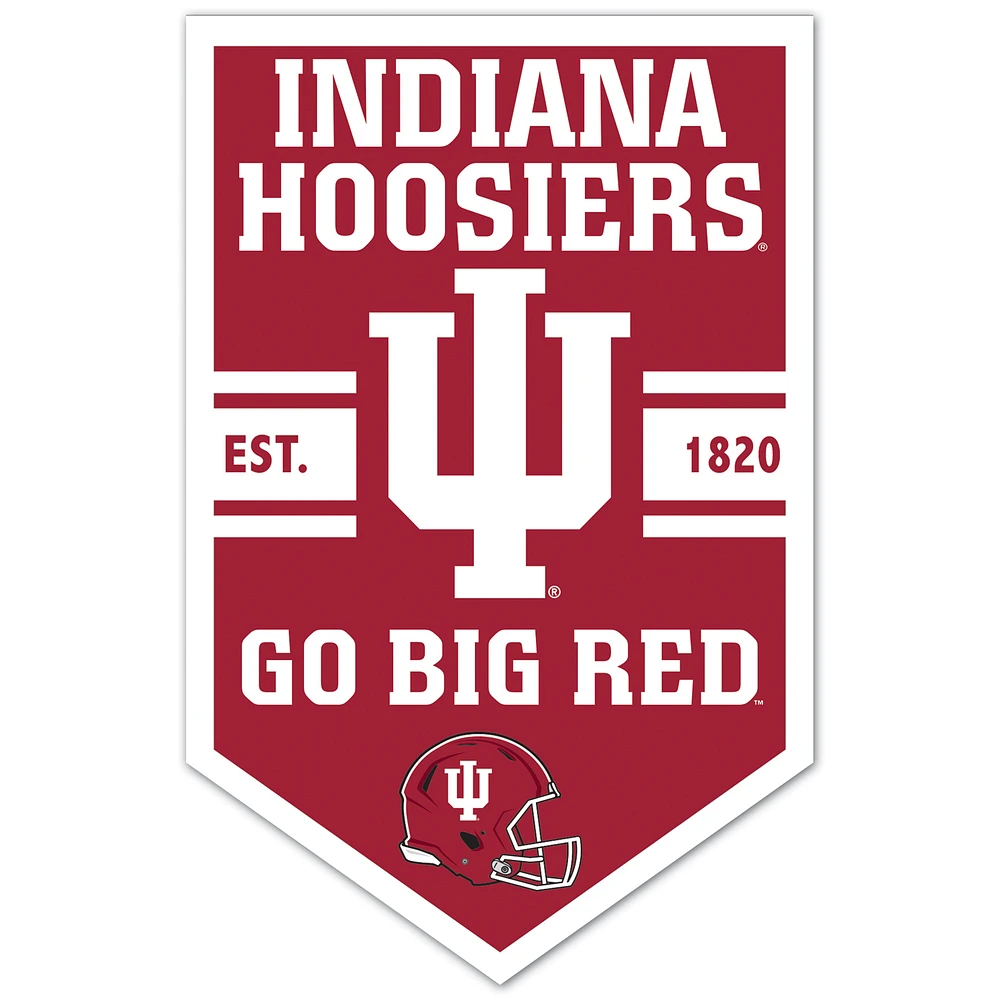 WinCraft Indiana Hoosiers 11" x 17" Chevron Wood Sign