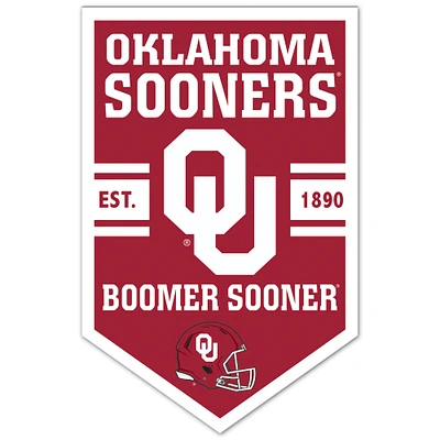 WinCraft Oklahoma Sooners 11" x 17" Chevron Wood Sign