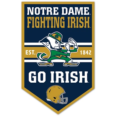 WinCraft Notre Dame Fighting Irish 11" x 17" Chevron Wood Sign