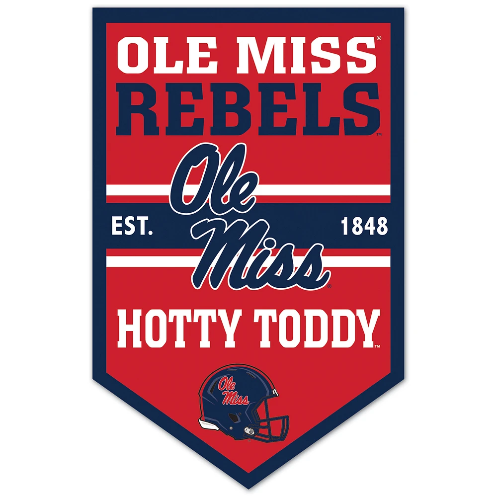 WinCraft Ole Miss Rebels 11" x 17" Chevron Wood Sign