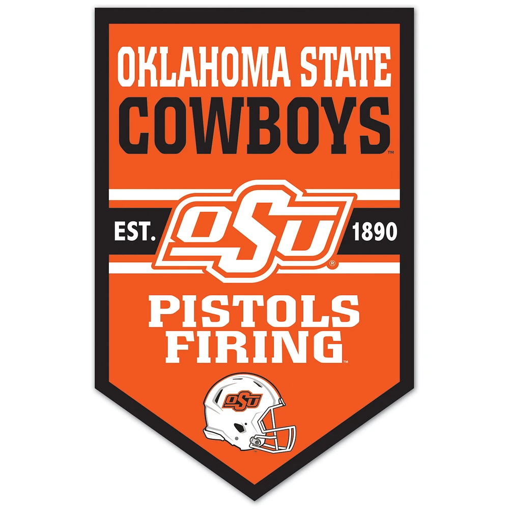 WinCraft Oklahoma State Cowboys 11" x 17" Chevron Wood Sign