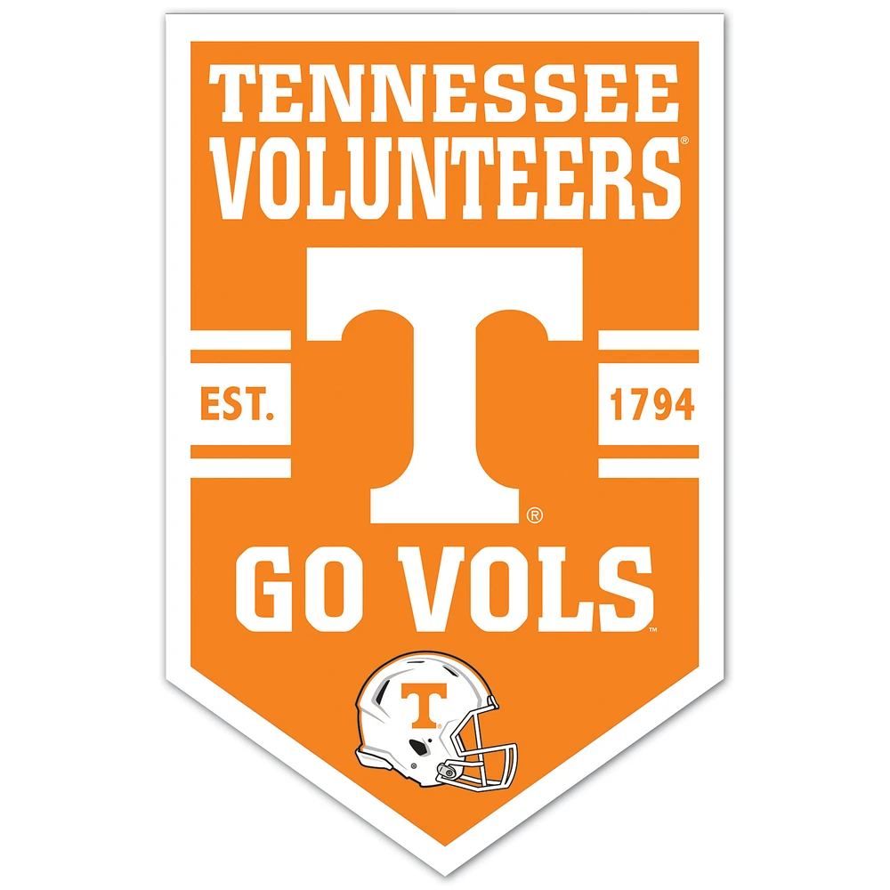 WinCraft Tennessee Volunteers 11" x 17" Chevron Wood Sign