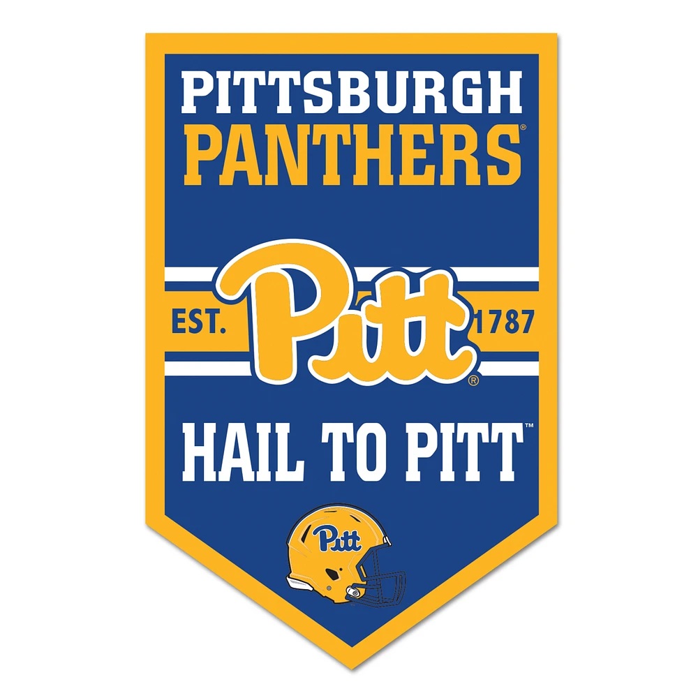 WinCraft Pitt Panthers 11" x 17" Chevron Wood Sign