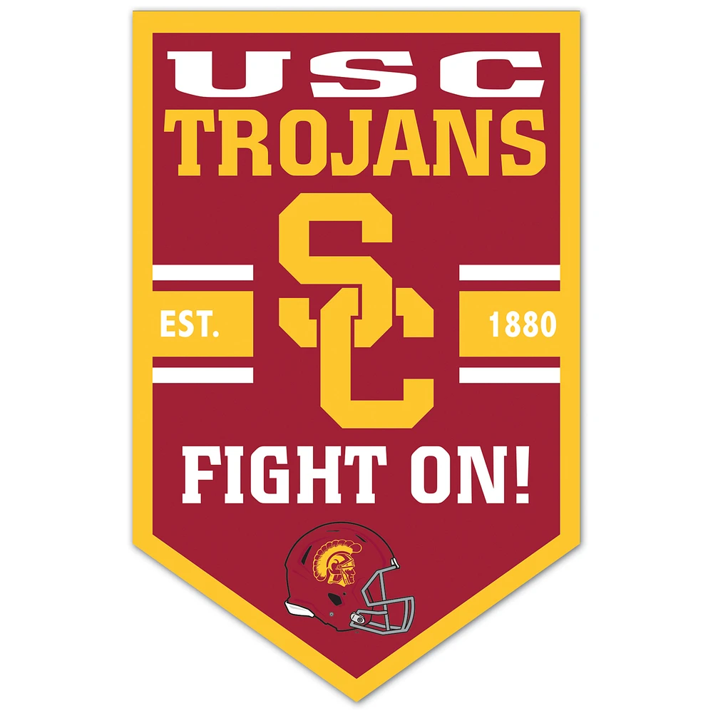 WinCraft USC Trojans 11" x 17" Chevron Wood Sign