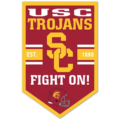 WinCraft USC Trojans 11" x 17" Chevron Wood Sign