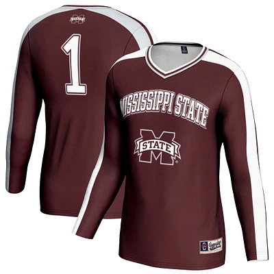 Youth GameDay Greats Maroon Mississippi State Bulldogs #1 Lightweight Volleyball Fashion Jersey