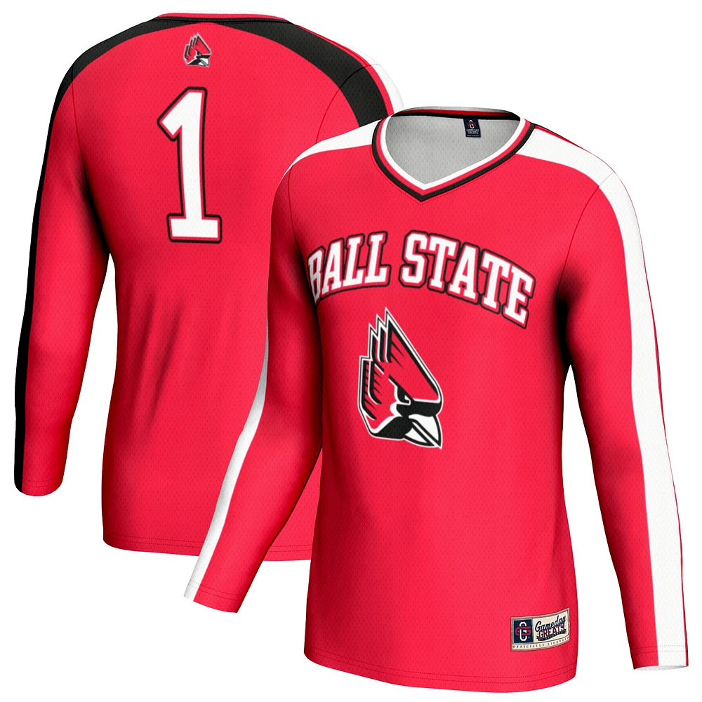Youth GameDay Greats Cardinal Ball State Cardinals #1 Lightweight Volleyball Fashion Jersey