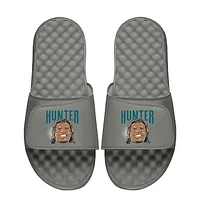 Youth ISlide Travis Hunter Gray NFLPA Swaghead Mantra Slide Sandals
