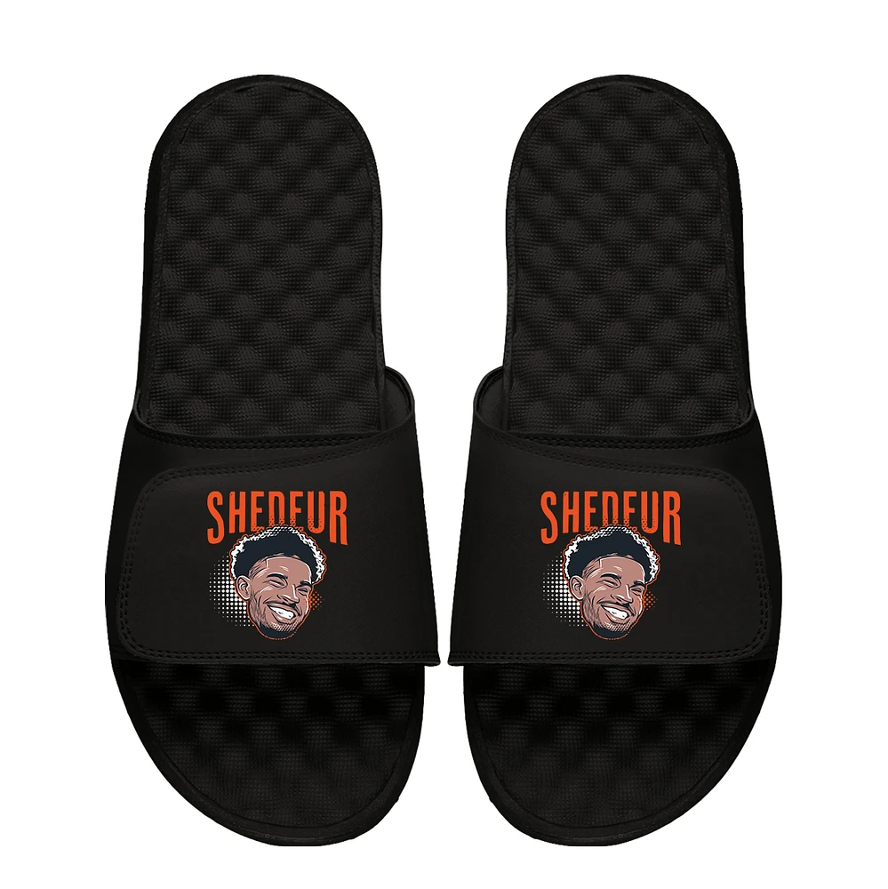 Youth ISlide Shedeur Sanders Black NFLPA Swaghead Mantra Slide Sandals