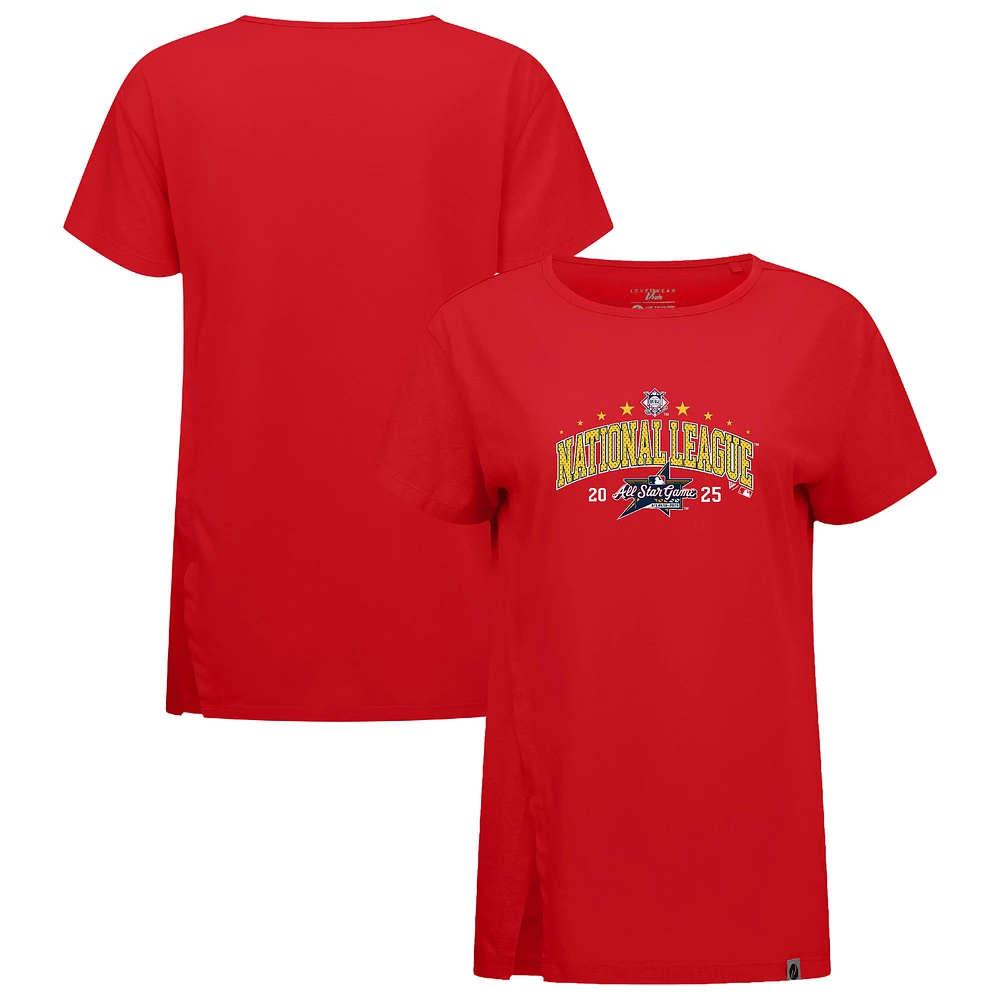 Women's Levelwear Red National League 2025 MLB All-Star Game Influx T-Shirt