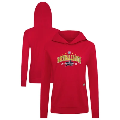 Women's Levelwear  Red National League 2025 MLB All-Star Game Relay Pullover Hoodie