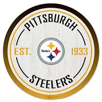 WinCraft Pittsburgh Steelers 14" Established Year Circular Wood Sign