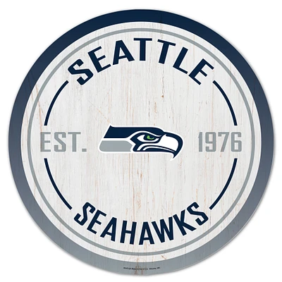 WinCraft Seattle Seahawks 14" Established Year Circular Wood Sign