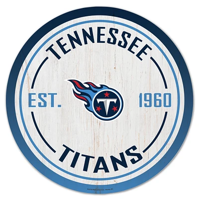 WinCraft Tennessee Titans 14" Established Year Circular Wood Sign
