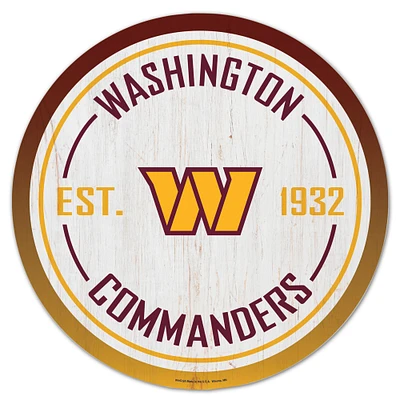 WinCraft Washington Commanders 14" Established Year Circular Wood Sign