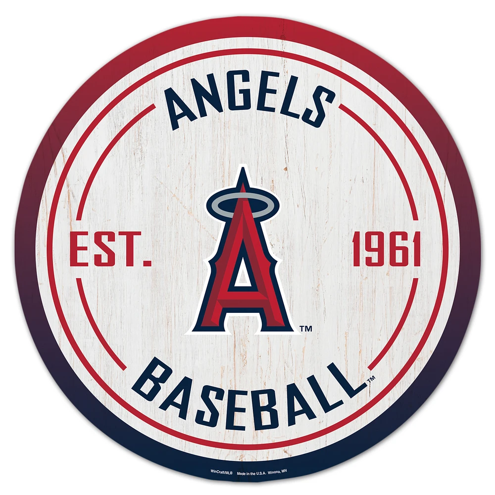WinCraft Los Angeles Angels 14" Established Year Circular Wood Sign