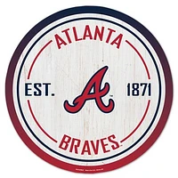 WinCraft Atlanta Braves 14" Established Year Circular Wood Sign