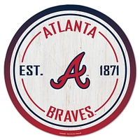 WinCraft Atlanta Braves 14" Established Year Circular Wood Sign