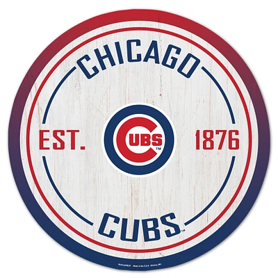 WinCraft Chicago Cubs 14" Established Year Circular Wood Sign