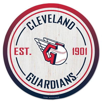 WinCraft Cleveland Guardians 14" Established Year Circular Wood Sign