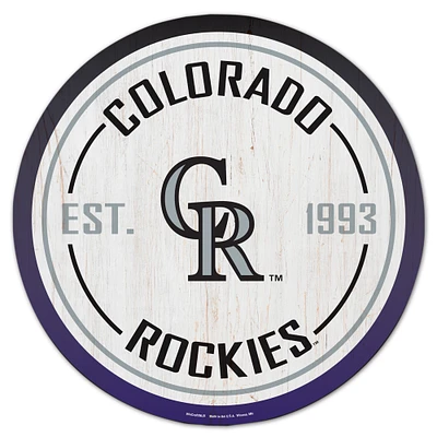 WinCraft Colorado Rockies 14" Established Year Circular Wood Sign