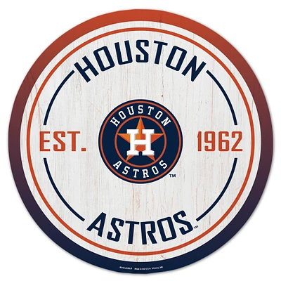 WinCraft Houston Astros 14" Established Year Circular Wood Sign