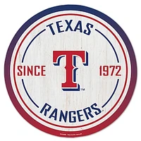 WinCraft Texas Rangers 14" Established Year Circular Wood Sign
