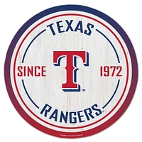WinCraft Texas Rangers 14" Established Year Circular Wood Sign
