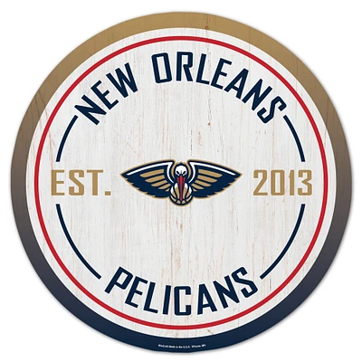 WinCraft New Orleans Pelicans 14" Established Year Circular Wood Sign