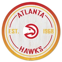 WinCraft Atlanta Hawks 14" Established Year Circular Wood Sign