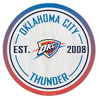 WinCraft Oklahoma City Thunder 14" Established Year Circular Wood Sign