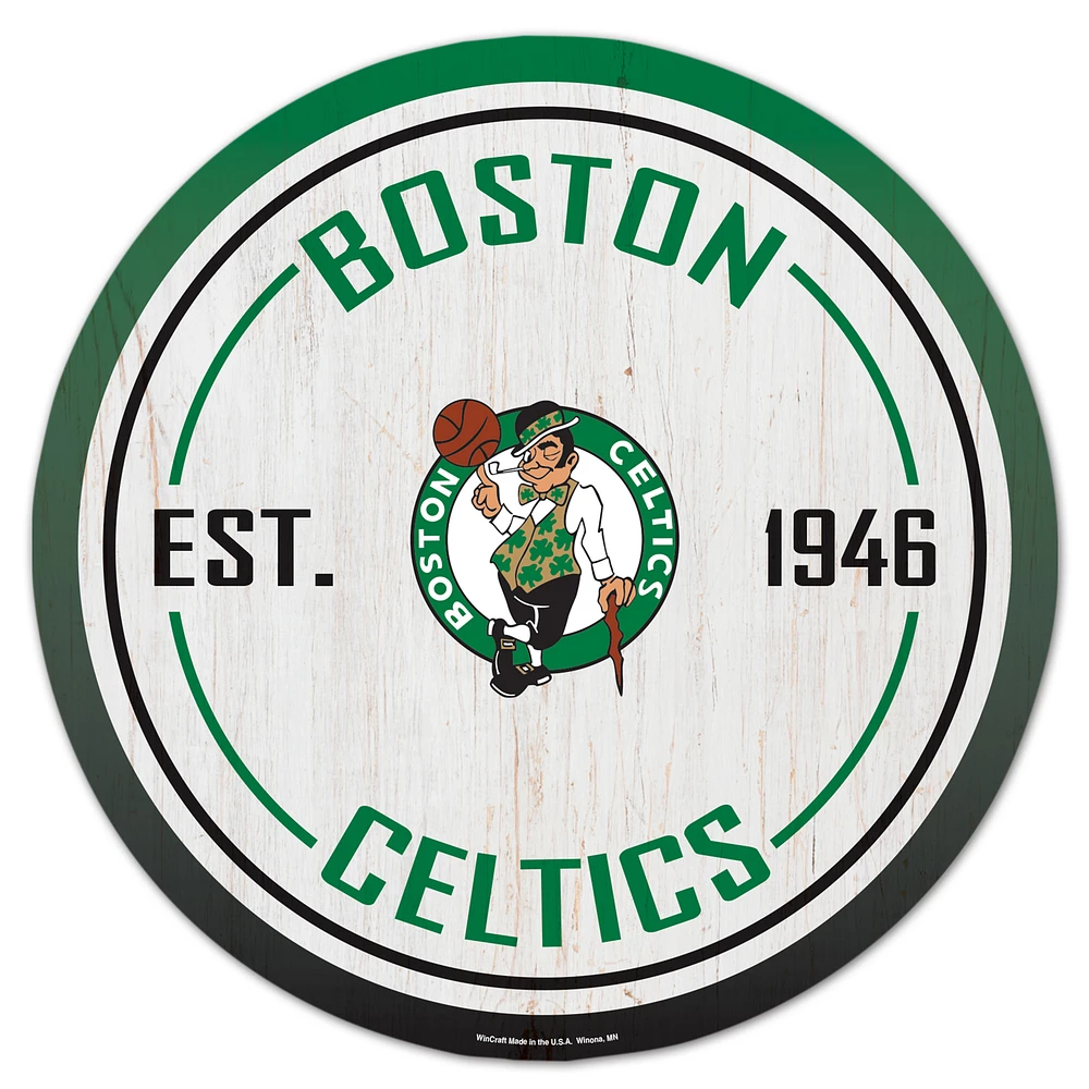 WinCraft Boston Celtics 14" Established Year Circular Wood Sign