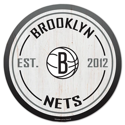 WinCraft Brooklyn Nets 14" Established Year Circular Wood Sign