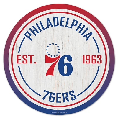 WinCraft Philadelphia 76ers 14" Established Year Circular Wood Sign