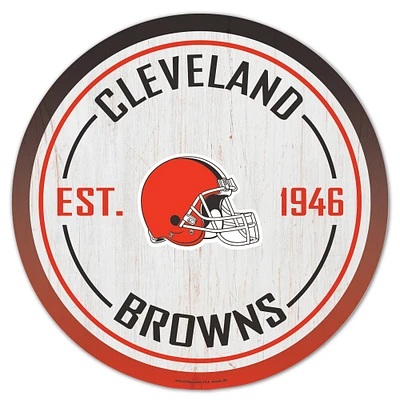 WinCraft Cleveland Browns 14" Established Year Circular Wood Sign