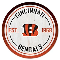 WinCraft Cincinnati Bengals 14" Established Year Circular Wood Sign