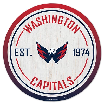 WinCraft Washington Capitals 14" Established Year Circular Wood Sign