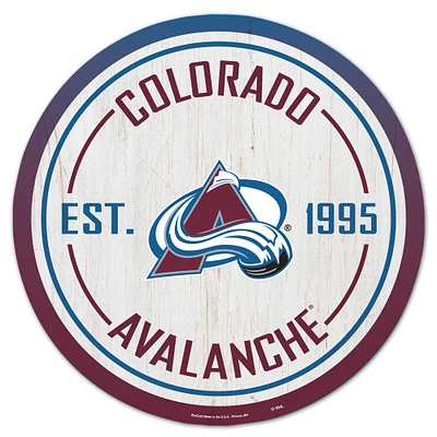 WinCraft Colorado Avalanche 14" Established Year Circular Wood Sign