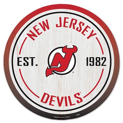 WinCraft New Jersey Devils 14" Established Year Circular Wood Sign