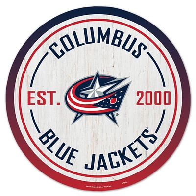WinCraft Columbus Blue Jackets 14" Established Year Circular Wood Sign