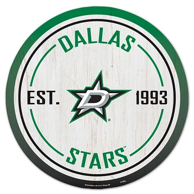 WinCraft Dallas Stars 14" Established Year Circular Wood Sign